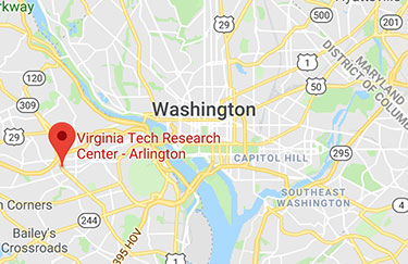Map showing the location of VT CLiGS and the Virginia Tech Research Center